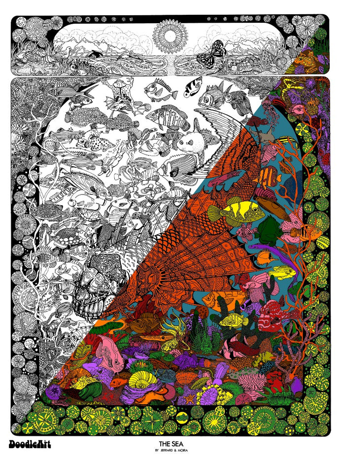 The Sea Doodle Art POSTER ONLY (24 x 34 inch)