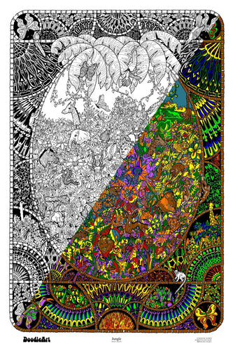 Jungle Doodle Art POSTER ONLY (24 x 34 inch)