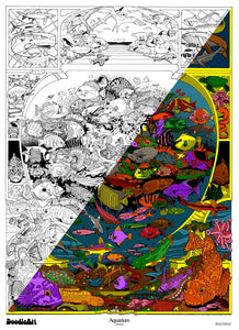 Aquarium Doodle Art Poster (24 x 34 inch)