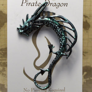 Open Wing Dragon - Pale Green - Non-Pierced Earcuff (EC00211)