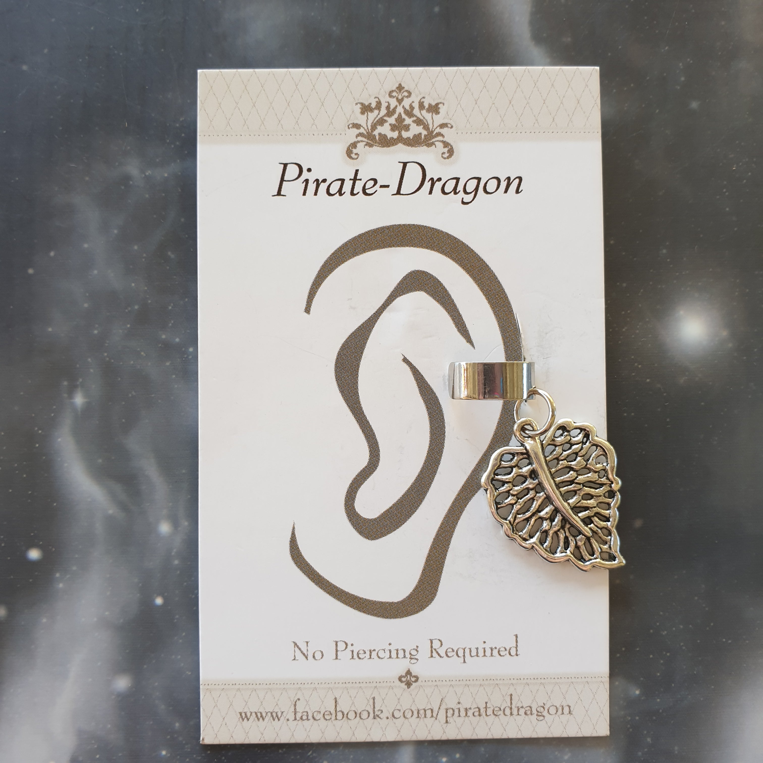 Silver Leaf Non-Pierced Ear Cuff (EC2120)