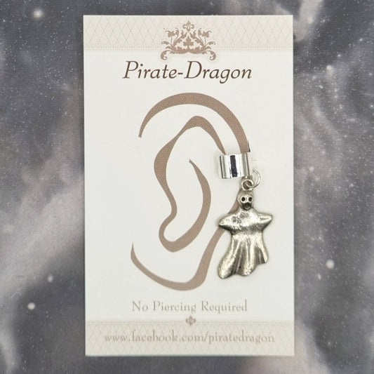 Silver Ghost Non-Pierced Ear Cuff (EC2131)