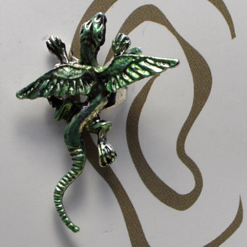 Small Dragon - Light Green - Non-Pierced Earcuff (EC2519)