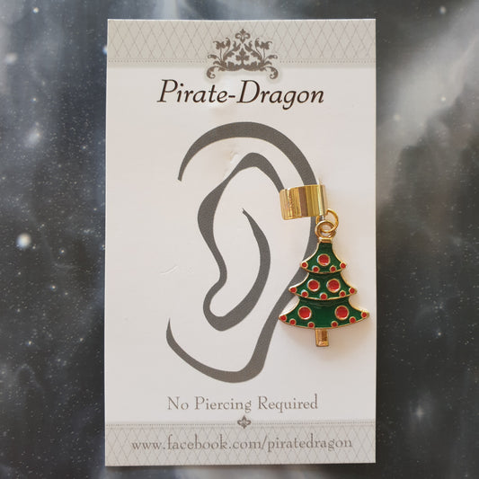 Christmas Tree Non-Pierced Ear Cuff (EC2520)