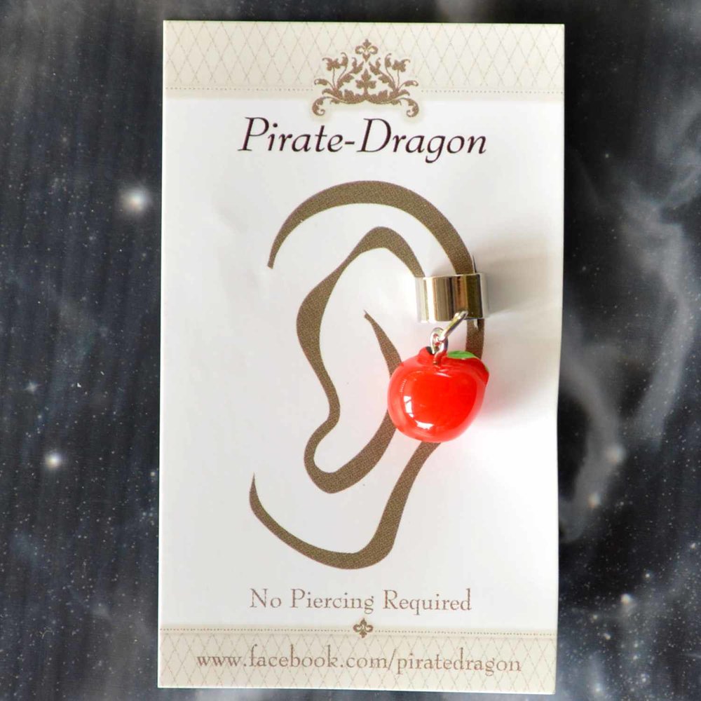 Red Apple Non-Pierced Ear Cuff (EC3580)