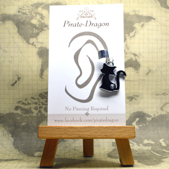 Non-Pierced Earcuff - Black Cat (EC4197)