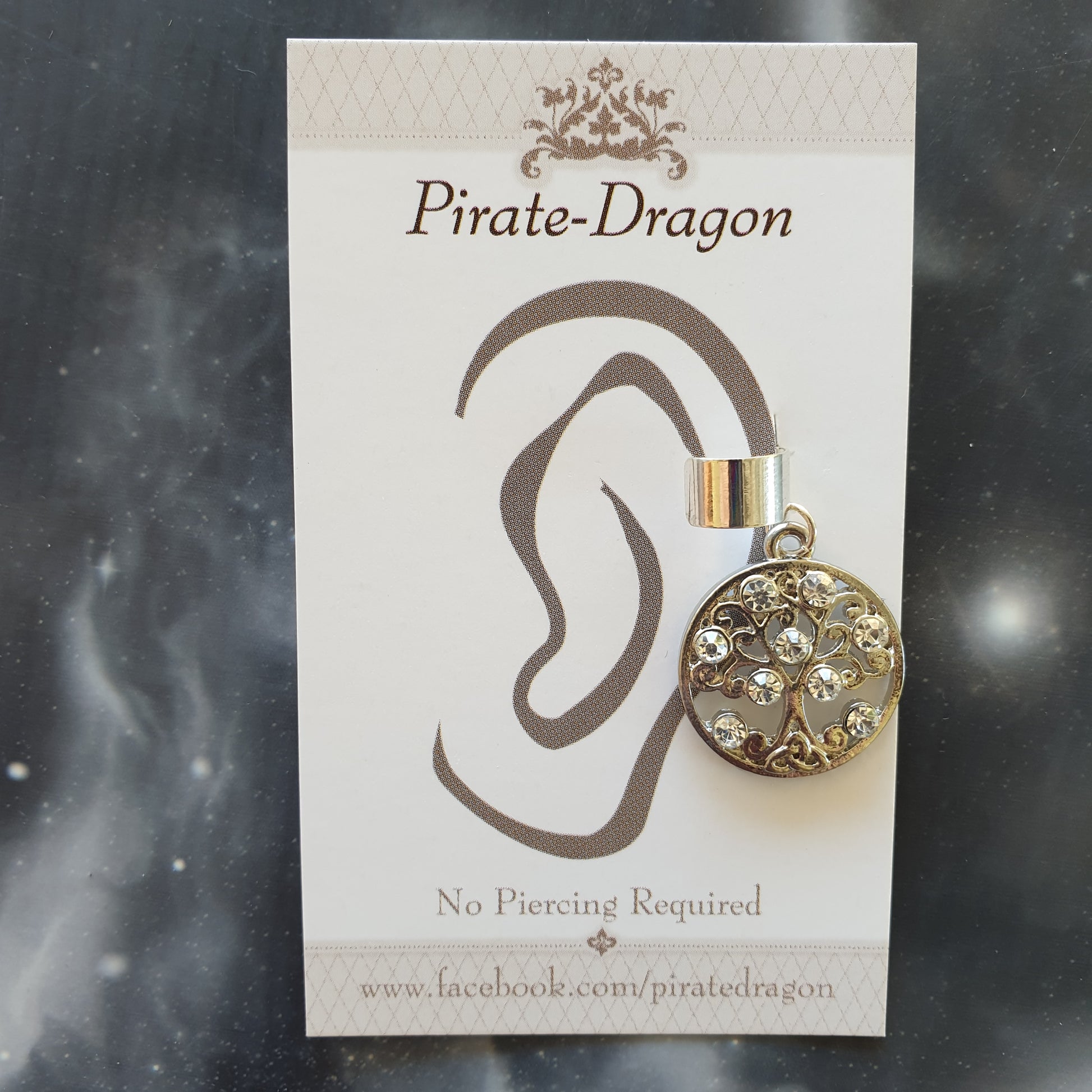 Tree of Life with Gems Non-Pierced Ear Cuff (EC4209)