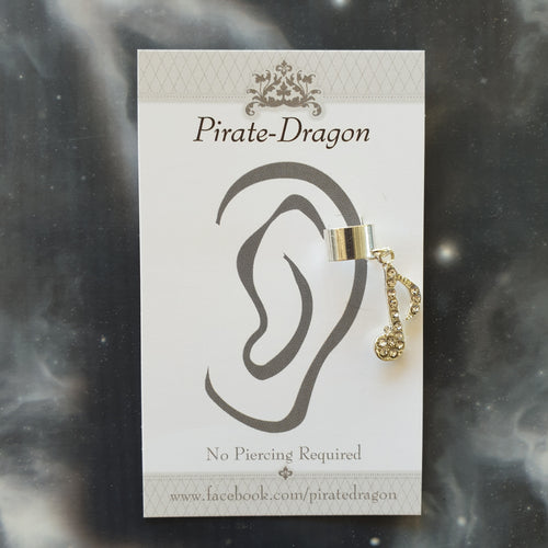 Music Note with Gems Non-Pierced Earcuff (EC4213)