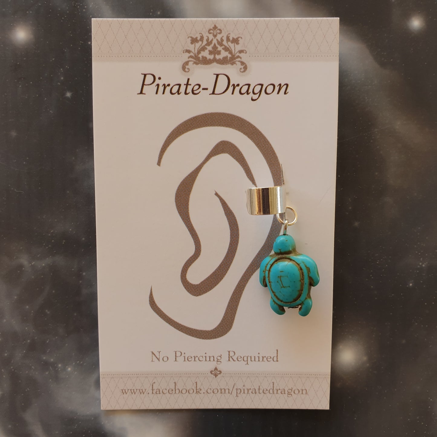 Blue Turtle Non-Pierced Earcuff (EC4215)