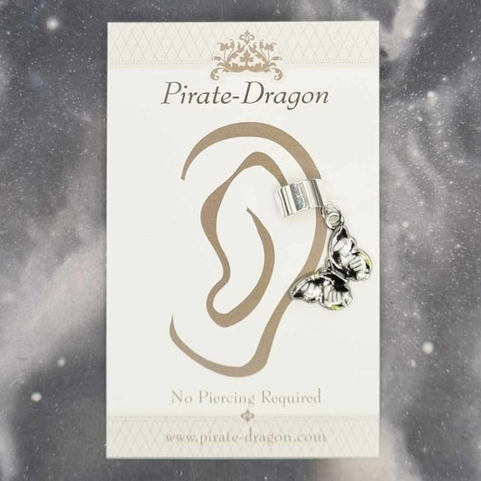 Black/White Butterfly - Non-Pierced Earcuff (EC4429)