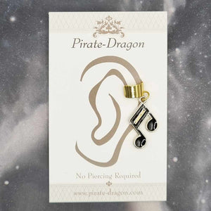 Black Note - Non-Pierced Earcuff (EC4450)