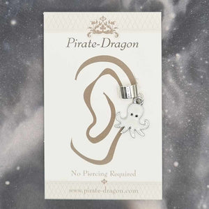 White Octopus - Non-Pierced Earcuff (EC4467)