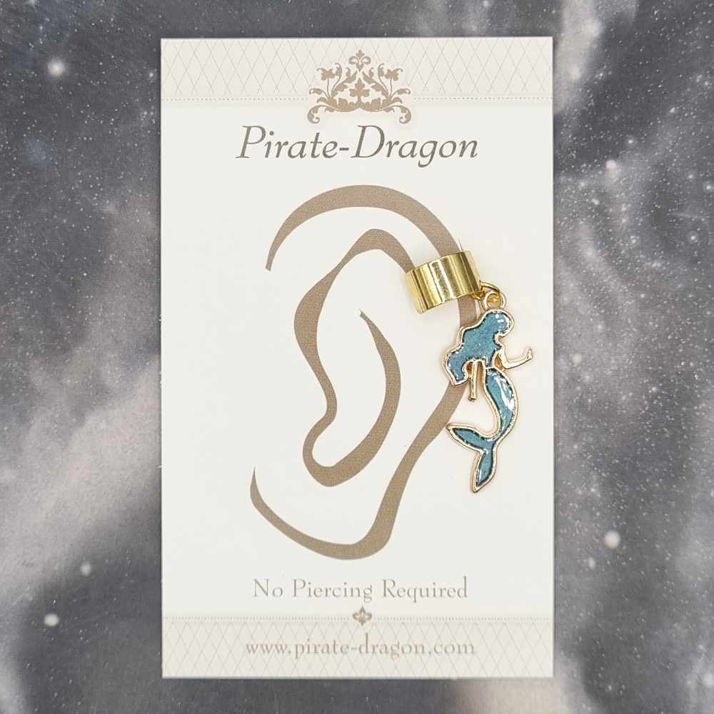 Blue Mermaid - Non-Pierced Earcuff (EC4477)