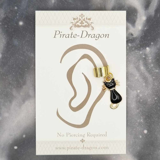 Black Cat - Non-Pierced Earcuff (EC4490)