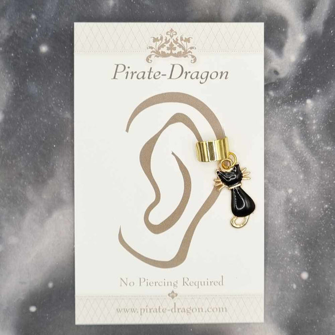 Black Cat - Non-Pierced Earcuff (EC4490)