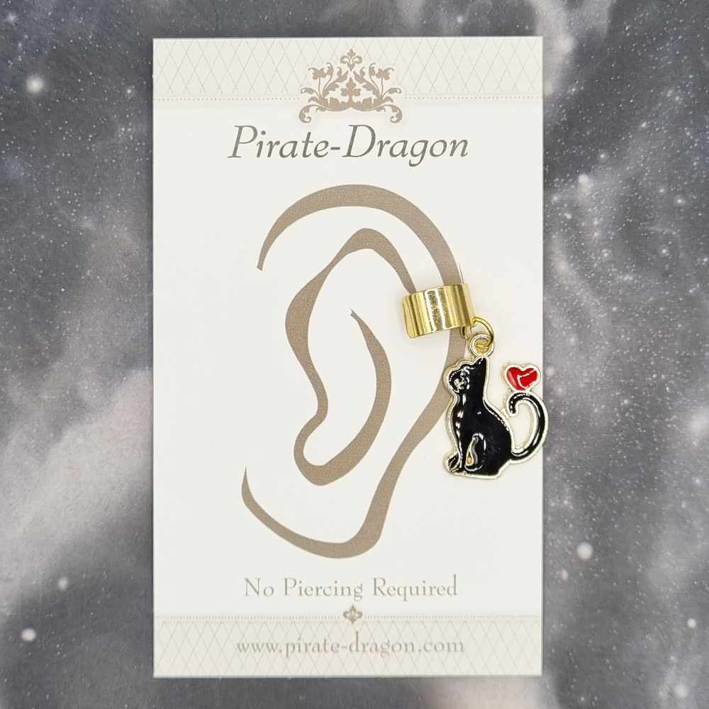 Black Cat - Non-Pierced Earcuff (EC4492)