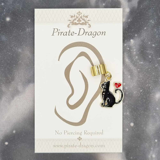 Black Cat - Non-Pierced Earcuff (EC4492)