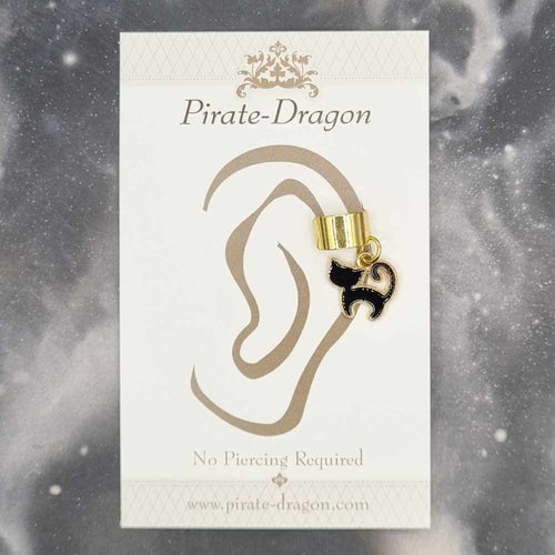 Black Cat Non-Pierced Ear Cuff (EC4495)