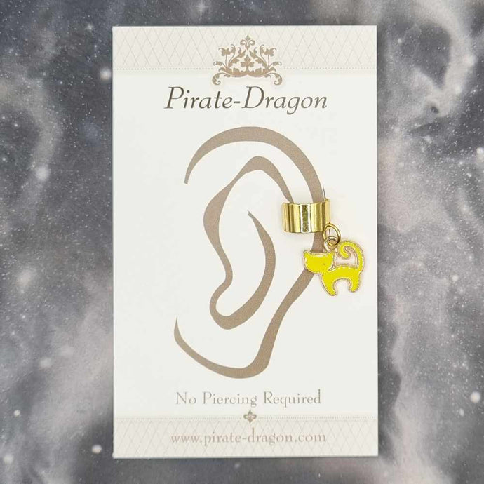 Yellow Cat Non-Pierced Ear Cuff (EC4500)