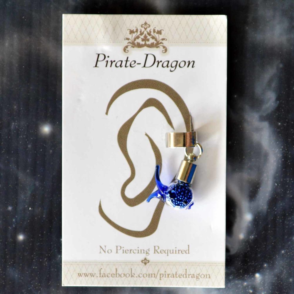 Blue Fish Non-Pierced Ear Cuff (EC4569)