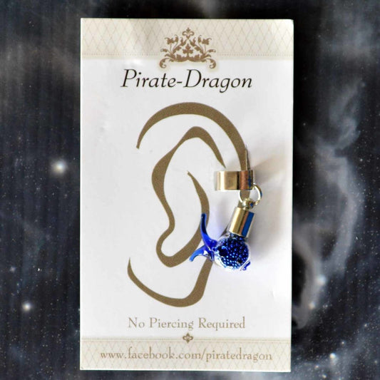 Blue Fish Non-Pierced Ear Cuff (EC4569)