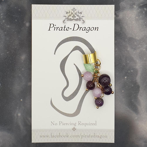 Grapes Beads Non-Pierced Ear Cuff (EC5033)