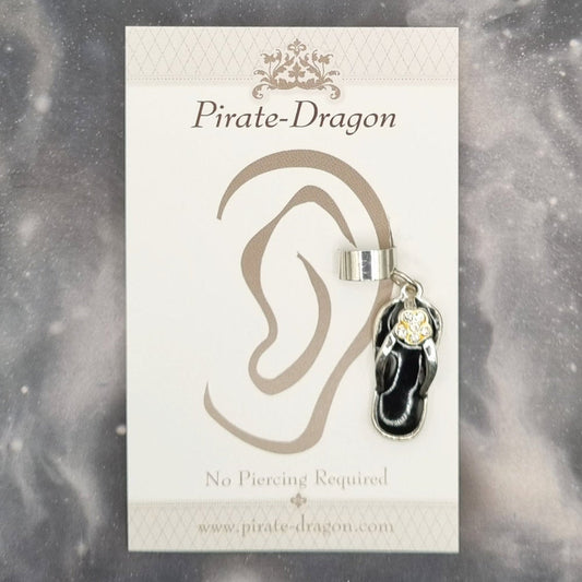 Black Shoe Non-Pierced Ear Cuff (EC5087)