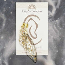 Load image into Gallery viewer, Large Gold &amp; Brown Butterfly Wing Non-Pierced Ear Cuff (EC5100)