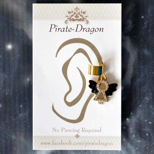 Black Angel Non-Pierced Ear Cuff (EC7047)