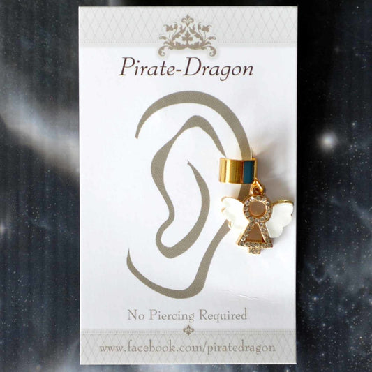 White Angel Non-Pierced Ear Cuff (EC7048)