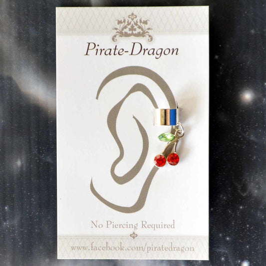 Gem Cherries Non-Pierced Ear Cuff (EC9139)