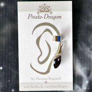 Purple Gem Drop Non-Pierced Ear Cuff (EC9142)