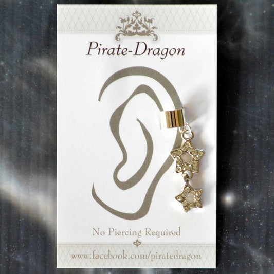 White Gem Non-Pierced Ear Cuff (EC9221)
