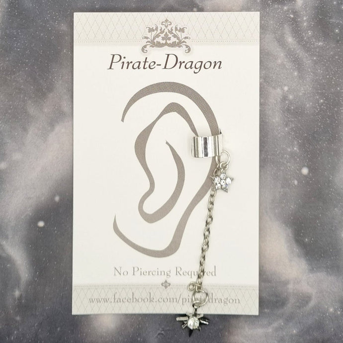 Stars Chain Drop Non-Pierced Ear Cuff (EC9264)
