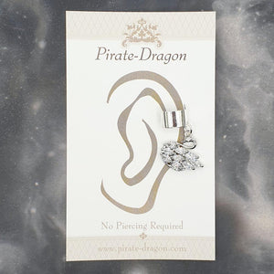White Gem Swan Non-Pierced Ear Cuff (EC9333)