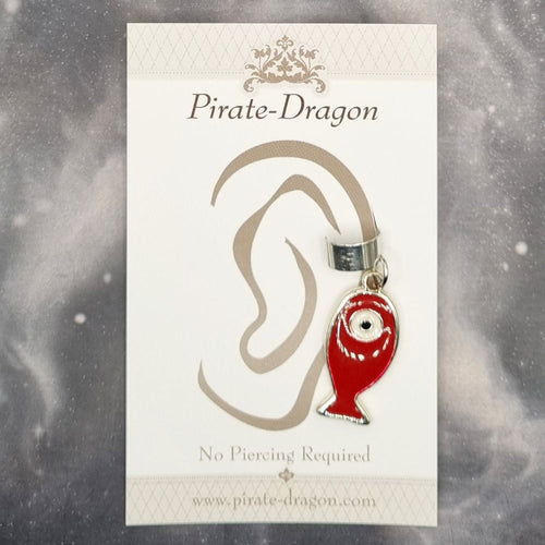 Red Fish Non-Pierced Ear Cuff (EC9556)