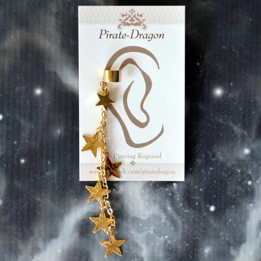Gold Stars Non-Pierced Ear Cuff (EC9612)