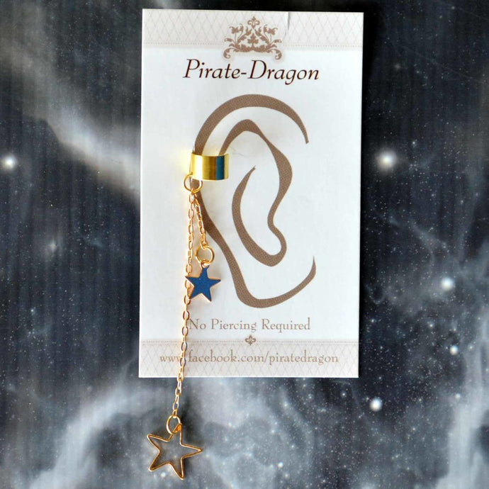 Gold Stars Non-Pierced Ear Cuff (EC9614)