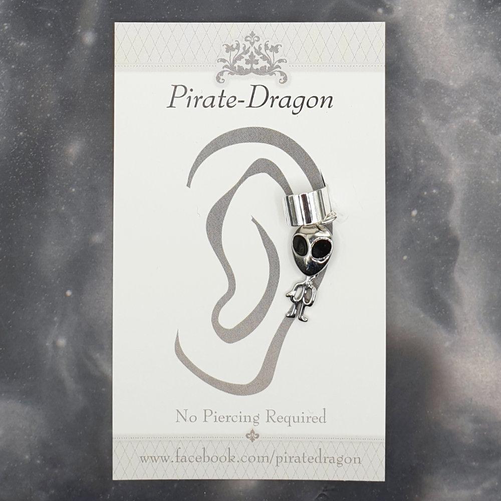 Silver Alien Non-Pierced Ear Cuff (EC9672)