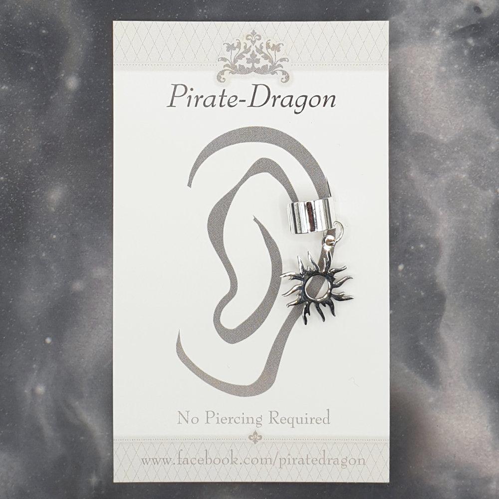 Silver Sun Non-Pierced Ear Cuff (EC9679)