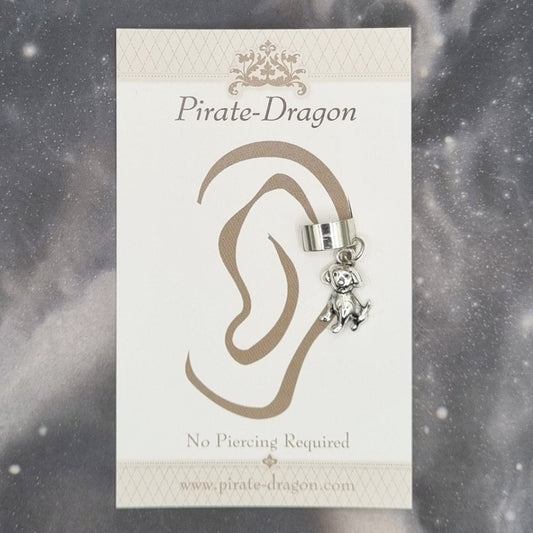 Silver Dog Non-Pierced Ear Cuff (EC9695)
