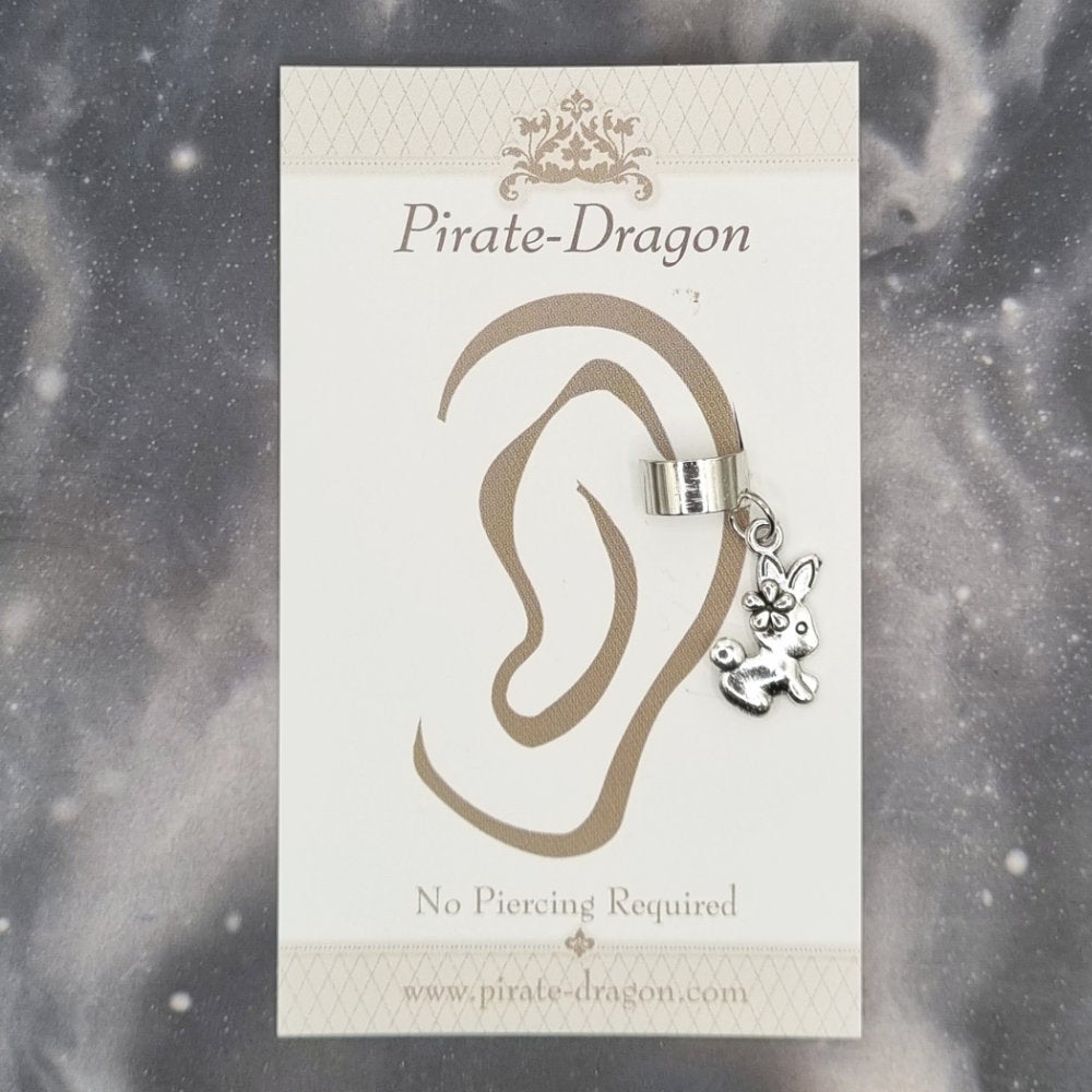 Silver Rabbit Non-Pierced Ear Cuff (EC9697)