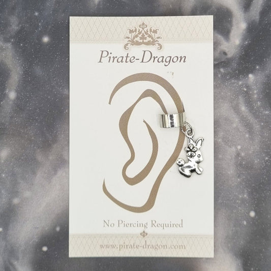 Silver Rabbit Non-Pierced Ear Cuff (EC9697)