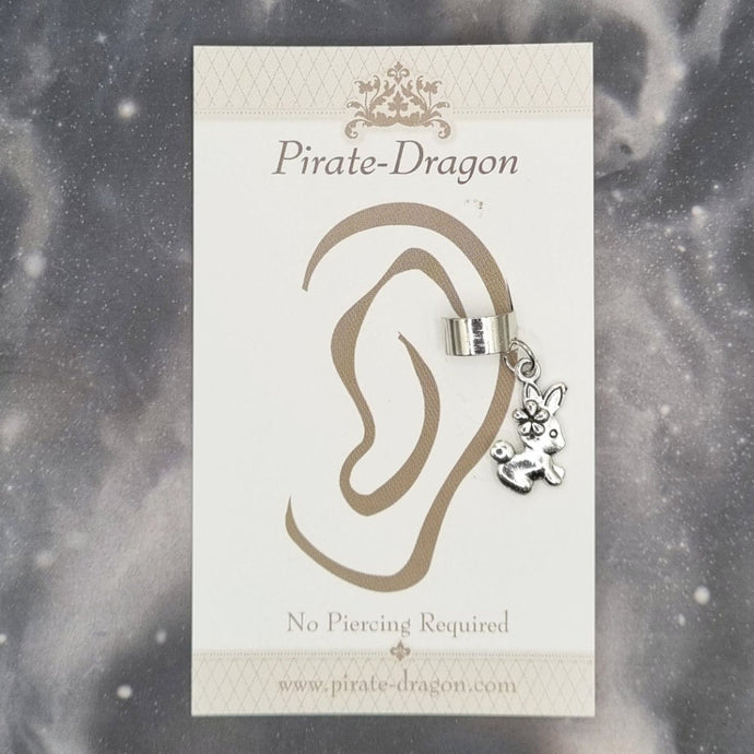 Silver Rabbit Non-Pierced Ear Cuff (EC9697)
