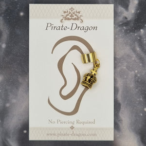 Gold Crown Non-Pierced Ear Cuff (EC9738)