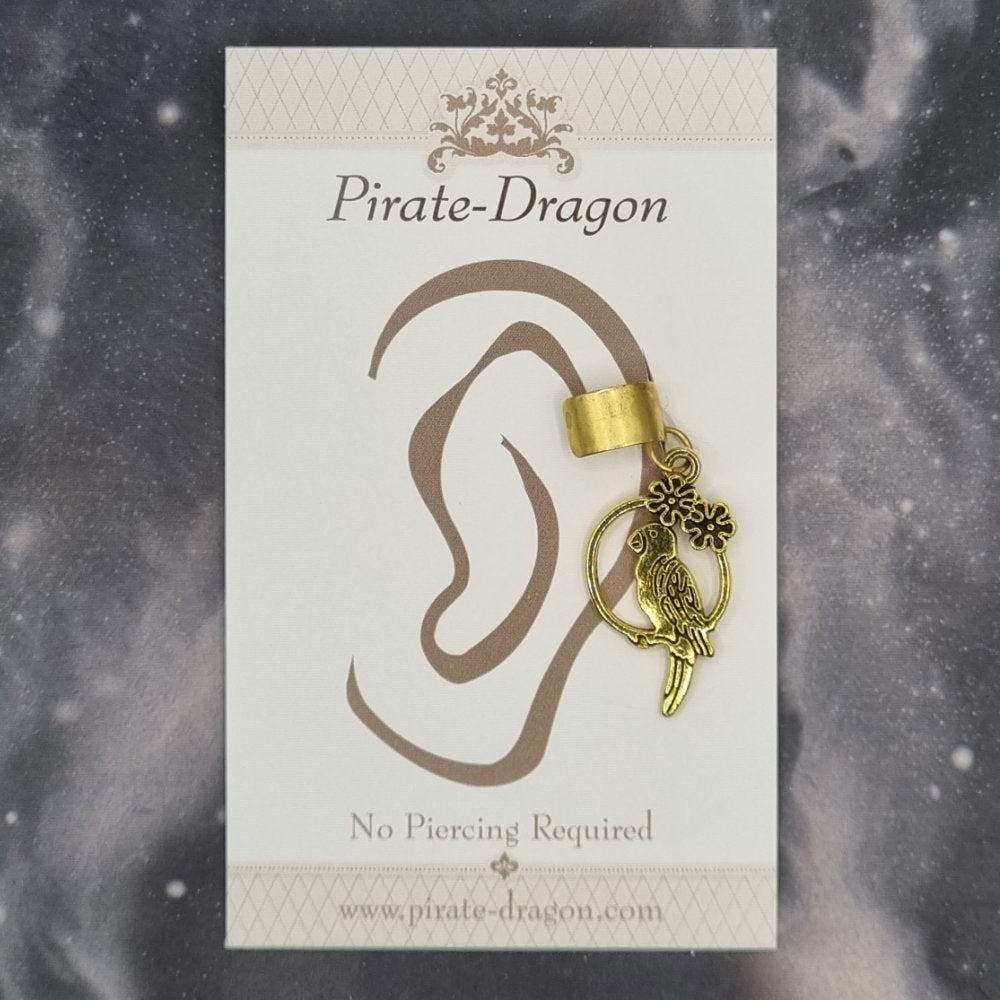 Gold Parrot Non-Pierced Ear Cuff (EC9753)