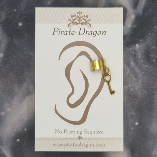 Gold Key Non-Pierced Ear Cuff (EC9770)