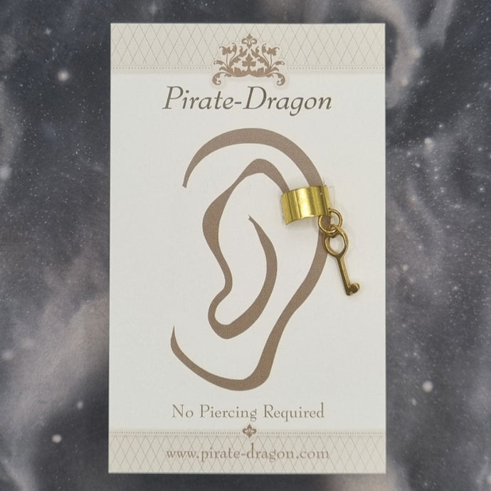 Gold Key Non-Pierced Ear Cuff (EC9770)