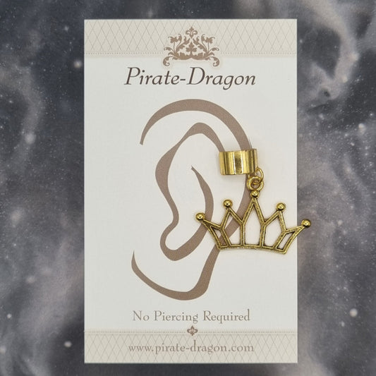 Gold Crown Non-Pierced Ear Cuff (EC9775)