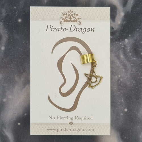 Gold Dove Silhouette Non-Pierced Ear Cuff (EC9782)